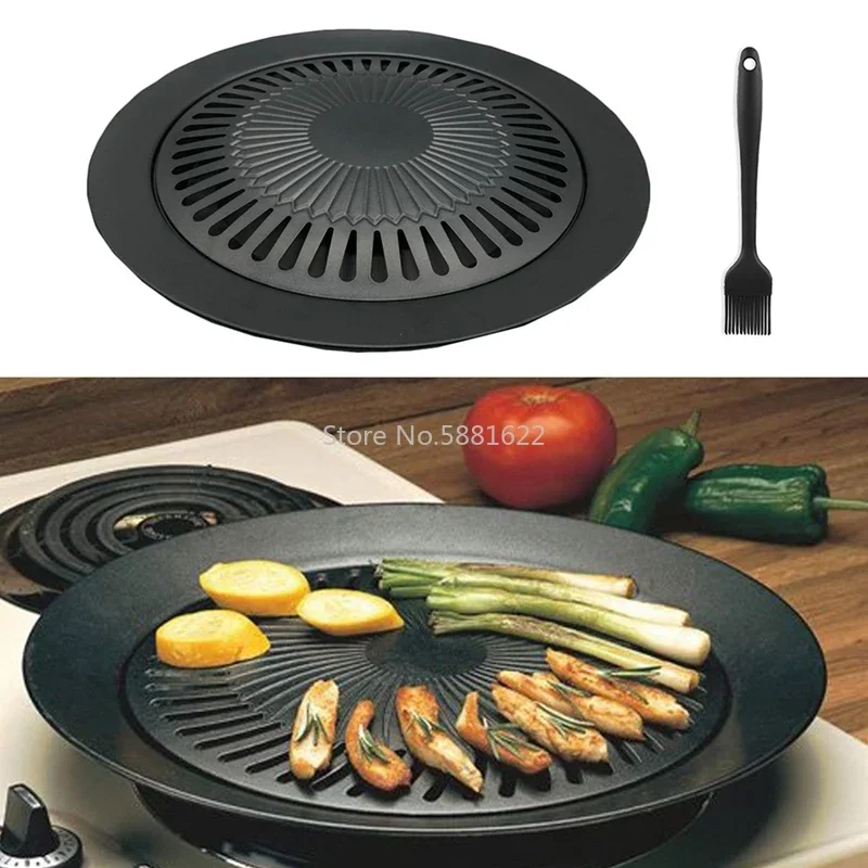 Korean Bbq Grill - Koreanischer Tragbarer Rauchfreier BBQ-Grill - Haushalts-Gasherd-Grillplatte