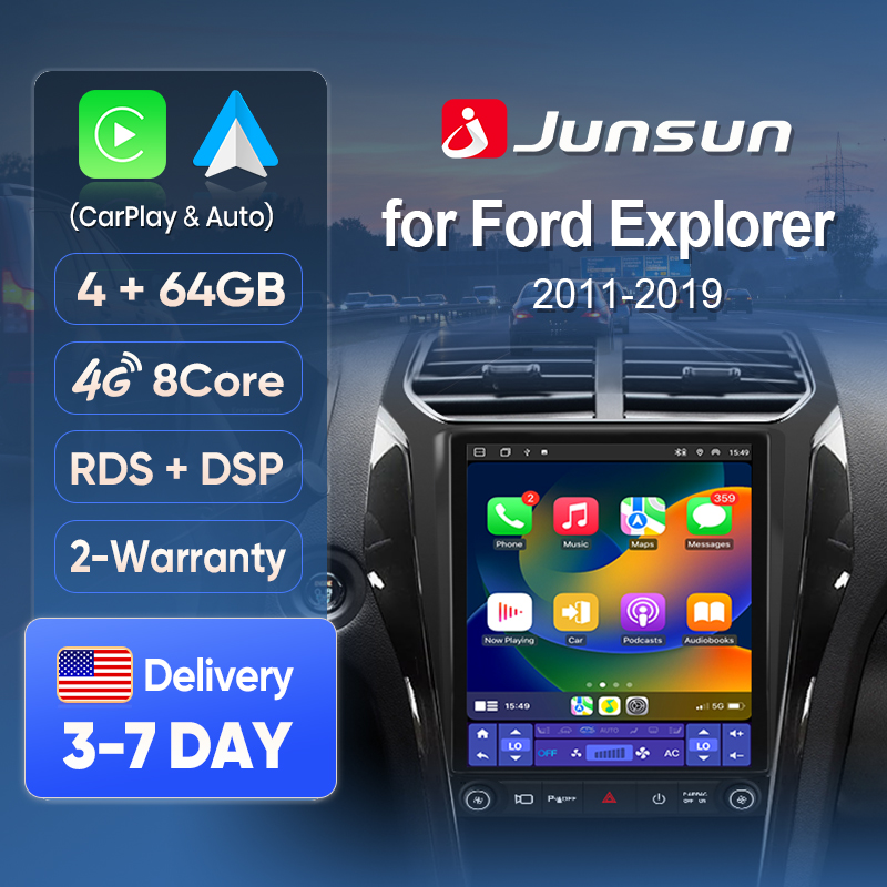 Korean Lifestyle In Hindi - Junsun Kabelloses CarPlay-Display für Ford Explorer