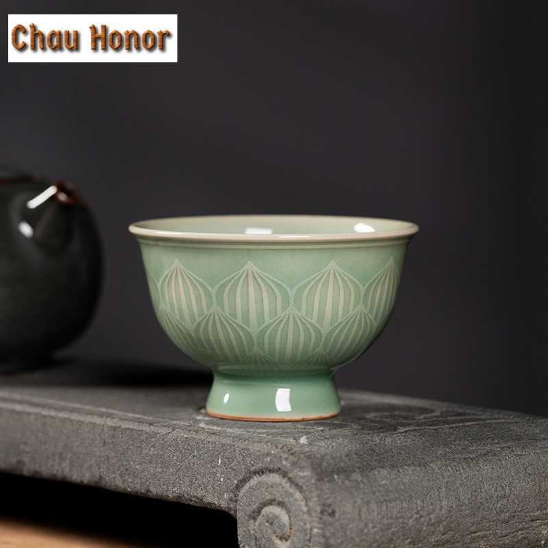Celadon Ceramic Cup - 100 ml handgemachte Longquan Celadon Becher