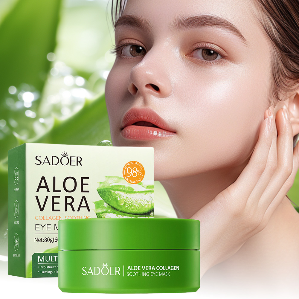Sheet Mask Collagen - SADOER Aloe Vera Kollagen Beruhigende Augenmaske