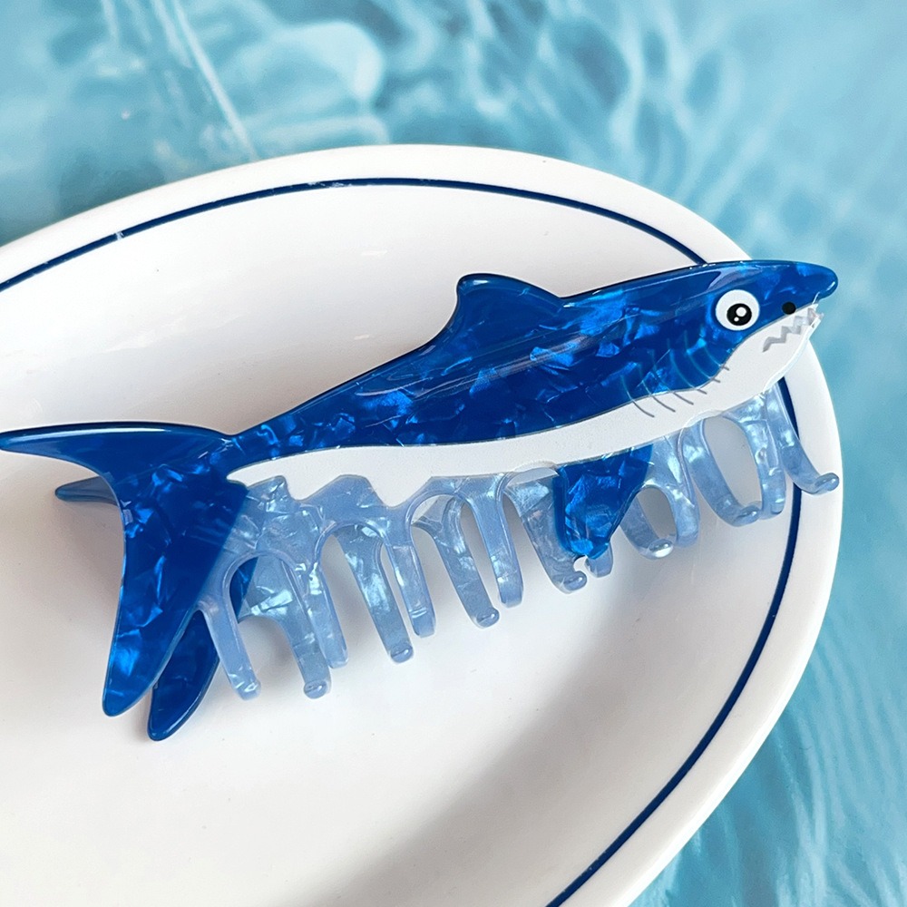 Korean Lifestyle & Kids Boutique Photos - Haarspange Meeres-Tier-Haarklammer Goldfisch PVC Meereslebewesen Fisch-Haarspange