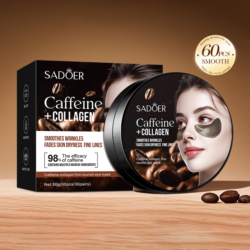 Sheet Mask Collagen - 60 Stück SADOER Koffein Kristall Kollagen
