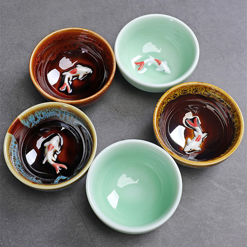 Celadon Fisch niedliche Tee ta – Celadon Ceramic Cup Bewertung und Preis